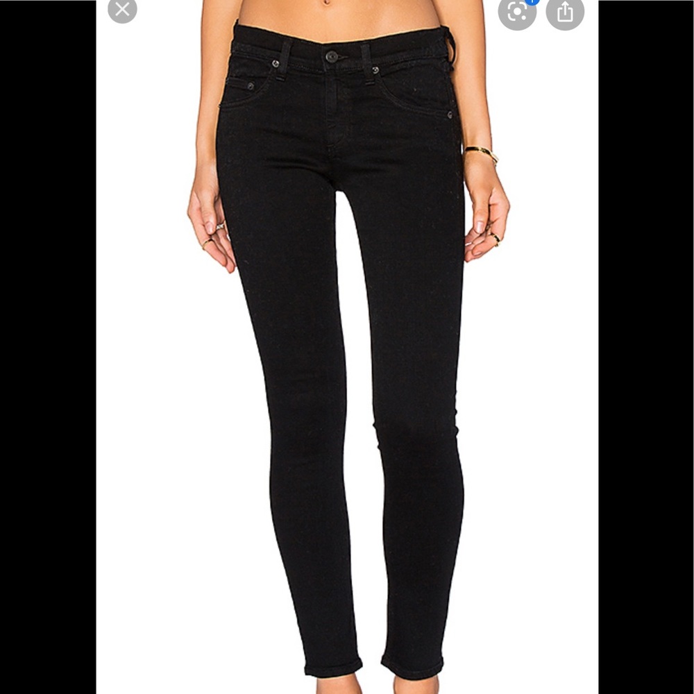 NWOT Rag & Bone Skinny Capri in Nero Sz 23